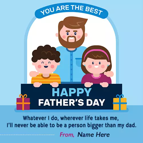 Happy Fathers Day 2024 Greeting Cards With Name